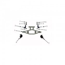 PERNO SUPPORTO MOZZO RUOTA CERCHIO 4" MINIQUAD RAPTOR 49CC 2 TEMPI MINIATV