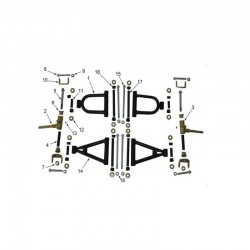 coppia BOCCOLE braccetti anteriori quad miniquad 4 tempi 110cc