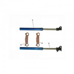 coppia PIASTRE STERZO STELI ROVESCIATI MINICROSS SUPPORTI AMMORTIZZATORI SOSPENSIONI