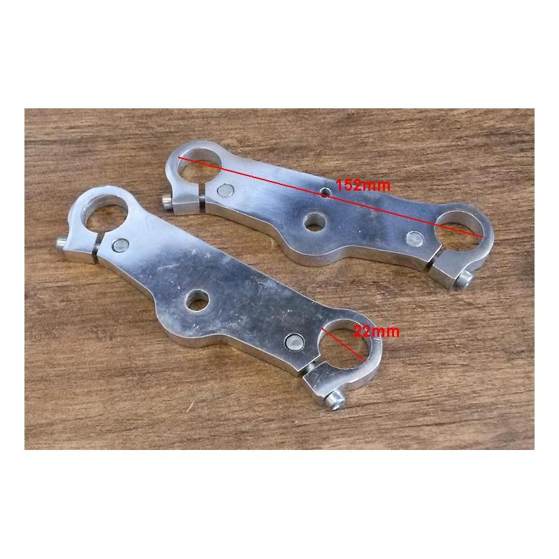 coppia PIASTRE MINIMOTO GP1 MOD.B STERZO STELI SUPPORTI SOSPENSIONI