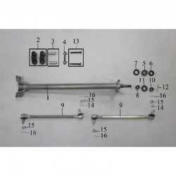 01pz BRACCETTO DI STERZO QUAD 250CC PANTERA REGISTRO CONVERGENZA