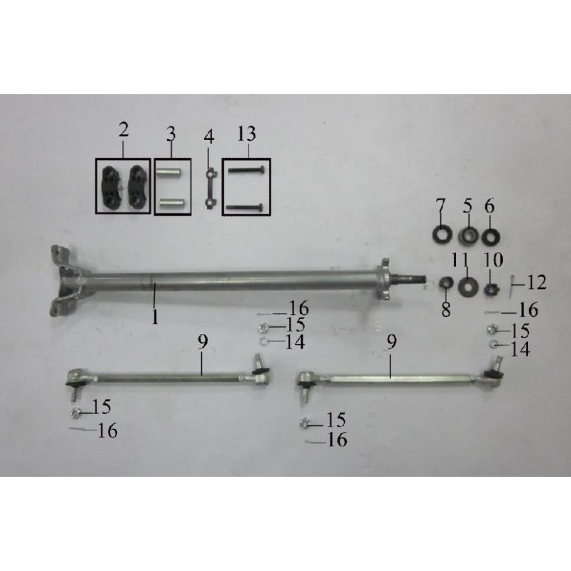 01pz BRACCETTO DI STERZO QUAD 250CC PANTERA REGISTRO CONVERGENZA