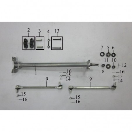 01pz BRACCETTO DI STERZO QUAD 250CC PANTERA REGISTRO CONVERGENZA