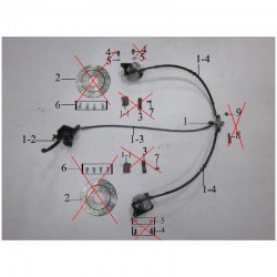 SET COMPLETO FRENI ANTERIORE QUAD KAYO A300 A200 A180 A150 AU180 AU150 POMPA PINZE TUBI