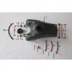 SERBATOIO QUAD ATV 250cc PANTERA BENZINA