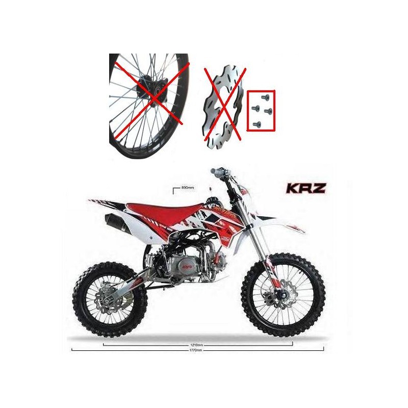 4 pz BULLONI M8*16 VITI DEL DISCO FRENO RUOTA PIT BIKE BSE KRZ KAYO SCORPION