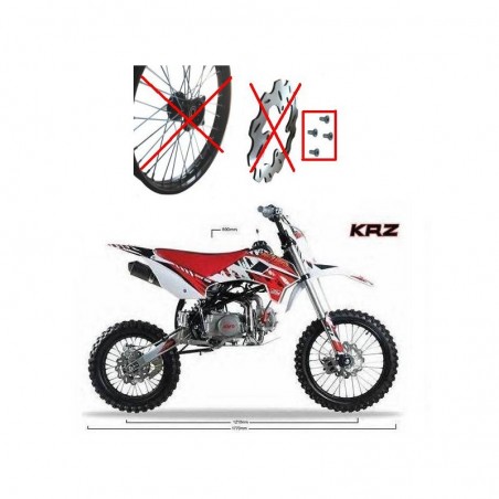 4 pz BULLONI M8*16 VITI DEL DISCO FRENO RUOTA PIT BIKE BSE KRZ KAYO SCORPION