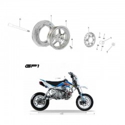 DISCO FRENO ANTERIORE 22cm SUPERMOTO GP1 KAYO MOTARD RACING - pit bike stradale minimoto