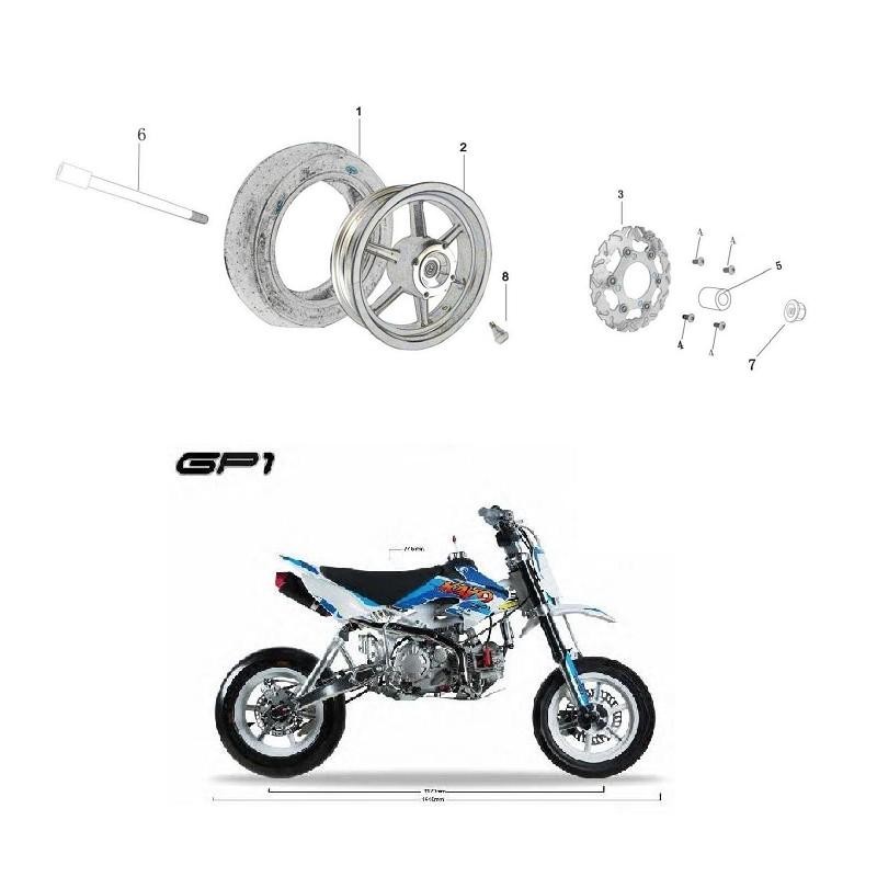 DISCO FRENO ANTERIORE 22cm SUPERMOTO GP1 KAYO MOTARD RACING - pit bike stradale minimoto