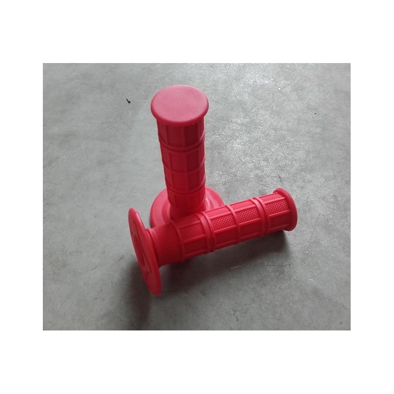 MANOPOLE GOMMA ROSSE PIT BIKE DESTRA + SINISTRA X MANUBRIO KAYO BSE SCORPION