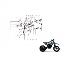 COPPIA PEDALINE POGGIAPIEDI MINICROSS ELETTRICO