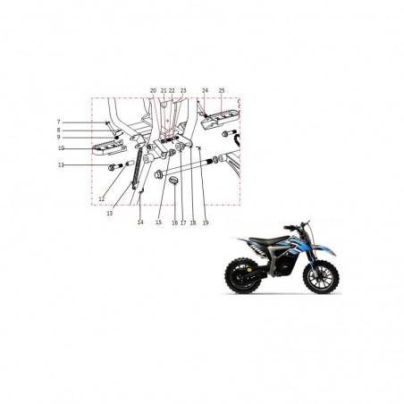 COPPIA PEDALINE POGGIAPIEDI MINICROSS ELETTRICO