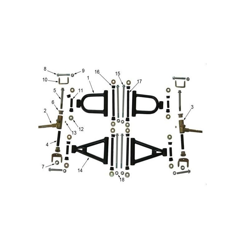 coppia BOCCOLE perno ruote anteriori quad miniquad 4 tempi 110cc