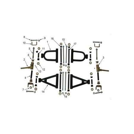 coppia BOCCOLE perno ruote anteriori quad miniquad 4 tempi 110cc