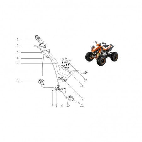 MANUBRIO QUAD 125 SPORT - miniquad atv