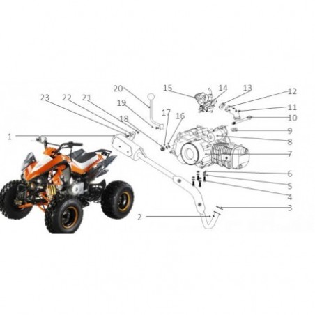 MARMITTA completa QUAD 125 SPORT - miniquad 4 tempi
