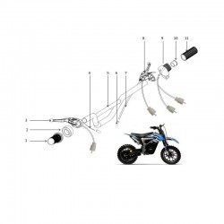 set MANOPOLE  ACCELERATORE 24v MINICROSS ELETTRICO manopola destra e sinistra