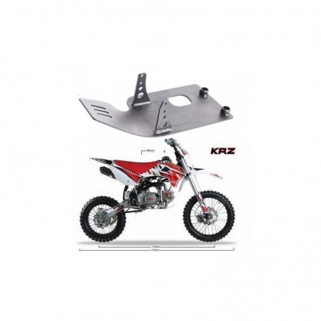 PARACOLPI PROTEZIONE alluminio SOTTO MOTORE PIT BIKE KRZ BSE SCORPION 4 TEMPI