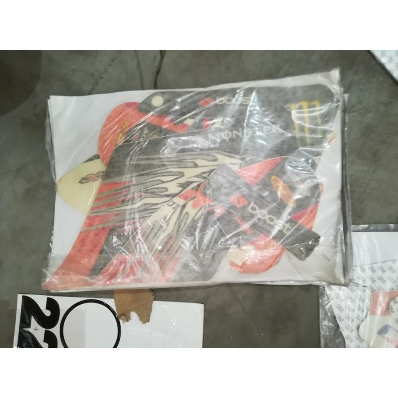 ADESIVI OFFERTA CRF70 MONSTER BOOST ARANCIO NERO - pit bike cross