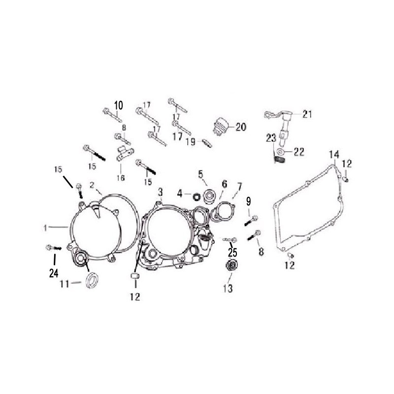 TAPPO OLIO - blocco motore pit bike krz 170 kayo 4 tempi