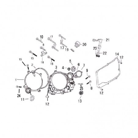 TAPPO OLIO - blocco motore pit bike krz 170 kayo 4 tempi