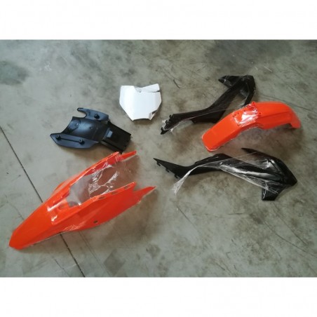 PLASTICHE CARENE PIT BIKE ZEUS ARANCIONERO - kit completo stile ktm