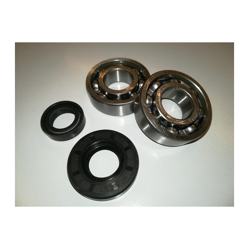 SET CUSCINETTI 6203 17X40X12 + PARAOLI 17X35X7 15X24X7 ALBERO 50cc 65cc MOTORE MORINI lem ktm
