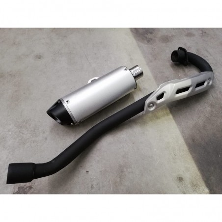 TUBO +  TERMINALE SILENZIATORE MARMITTA COMPLETA PIT BIKE KAYO - cross racing K2 250cc