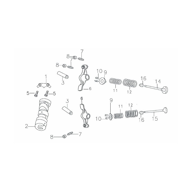 set completo valvole testa blocco motore YX160CC