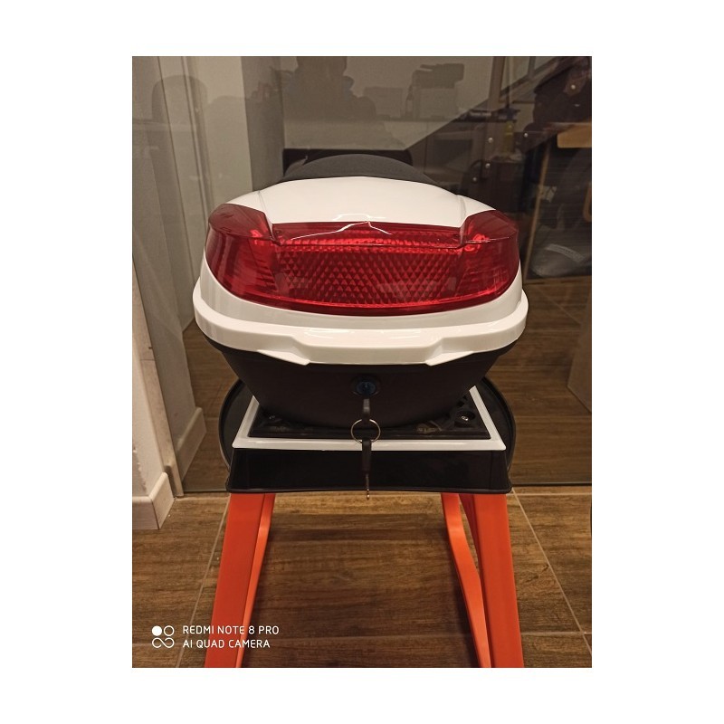BAULETTO POSTERIORE BIANCO PORTA OGGETTI BICICLETTA SCOOTER SKY NEXT
