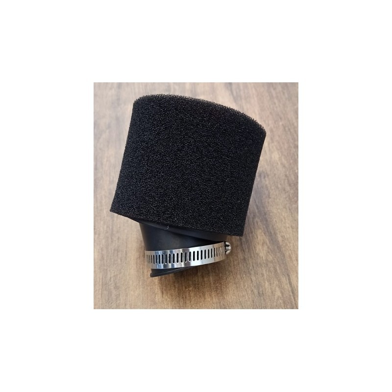FILTRO ARIA IN SPUGNA NERO ROSSO 48MM 45° PER CARBURATORE 28 NIBBI