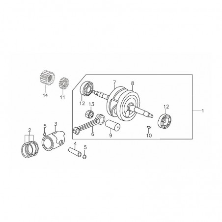 INGRANAGGIO YX150/YX160 Pit Bike Manovella Pompa Olio Ingranaggi Yx 150cc 160cc motore Pitbike