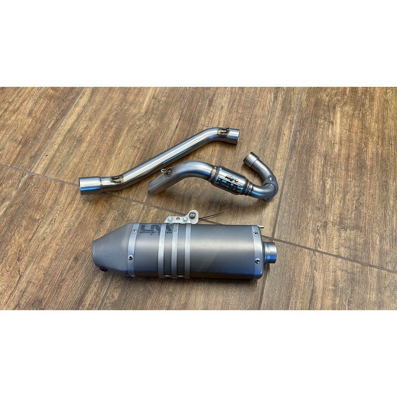 MARMITTA ARTIGIANALE COMPLETA LM PER SERIE KAYO TT SCARICO LM R8 RACING