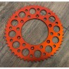 CORONA 51 DENTI PASSO 520 PER CROSS 125cc 2T IN ERGAL ARANCIONE RACING