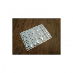 3pz ADESIVI SCRITTE CROMATE LATERALI - bici elettrica scooter elettrico sky II tipo z-tech