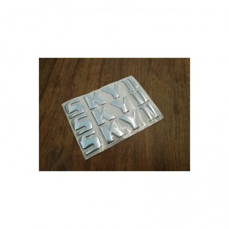 3pz ADESIVI SCRITTE CROMATE LATERALI - bici elettrica scooter elettrico sky II tipo z-tech