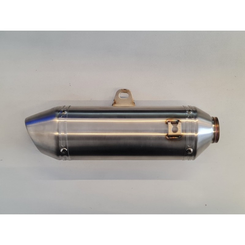 SILENZIATORE IN ACCIAIO TERMINALE PER TUBO DI SCARICO PIT BIKE 38mm Meta titolo