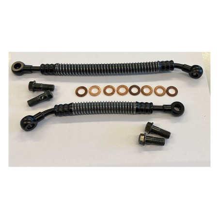 COPPIA TUBI più SET KIT VITI DI FISSAGGIO RADIATORE OLIO RAFFREDDAMENTO PER QUAD KAYO AU150 A150 150cc