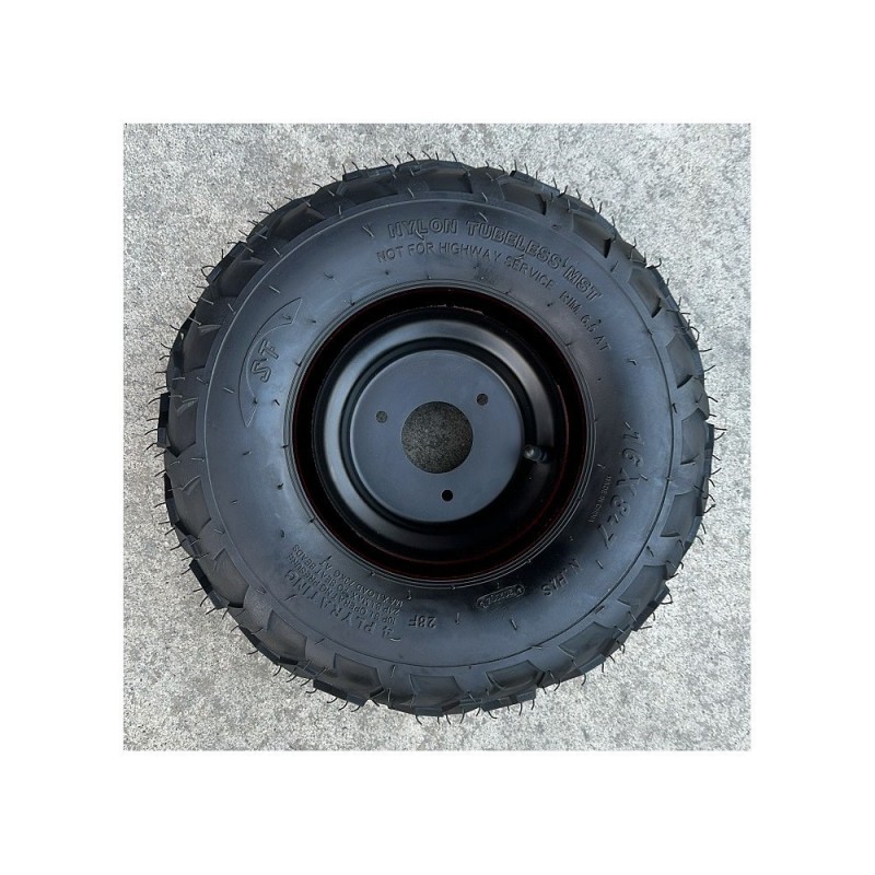 CERCHIO COMPLETO DI GOMMA 16X8-7 MINIQUAD QUAD COPERTONE GOMMATO CERCHIATA