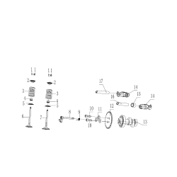 KIT VALVOLE BLOCCO MOTORE ZS190 ZHONG SHENG 190 190cc