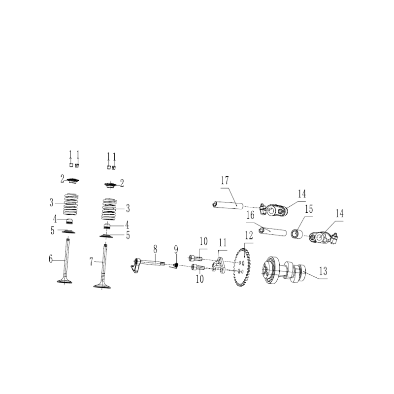 KIT VALVOLE BLOCCO MOTORE ZS190 ZHONG SHENG 190 190cc