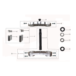 TAPPO IN GOMMA CENTRALE PIASTRE PER CROSS KAYO T4 250cc
