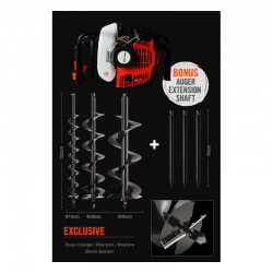 MOTOTRIVELLA 72cc con 3 Prolunghe e 3 Punte