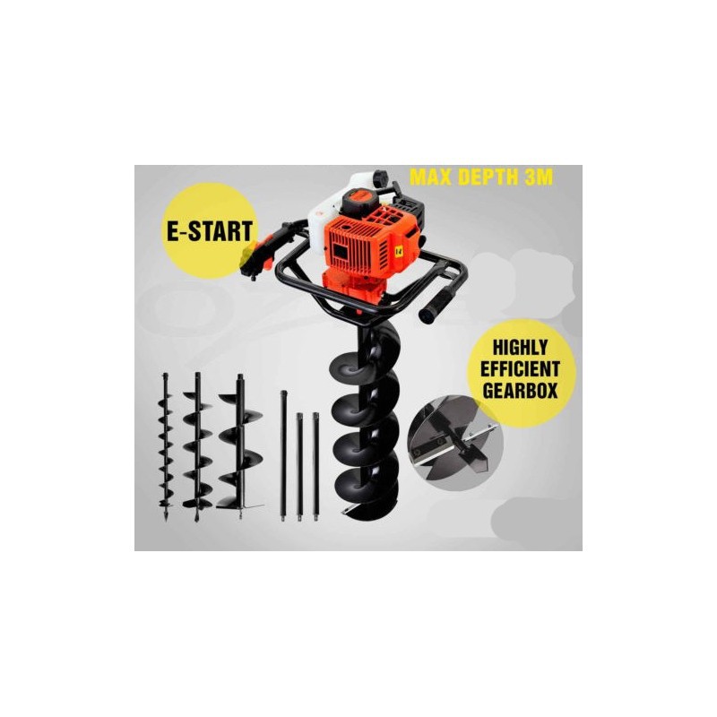 MOTOTRIVELLA 72cc con 3 Prolunghe e 3 Punte